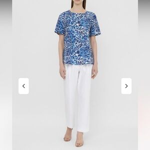 Weekend Max Mara Top - Corfu Blue and White Floral Tee